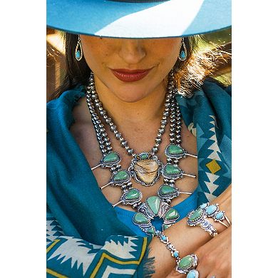 Southwest Spirit® Sterling Silver Multi Decorated Gemstone Pendant