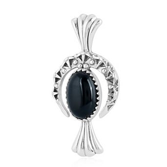 Southwest Spirit® Sterling Silver Black Onyx Naja Pendant