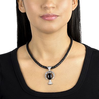Southwest Spirit® Sterling Silver Black Onyx Naja Pendant