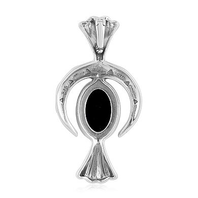 Southwest Spirit® Sterling Silver Black Onyx Naja Pendant