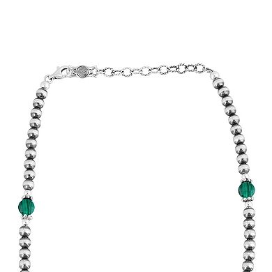 Southwest Spirit Sterling Silver Turquoise Beaded Necklace