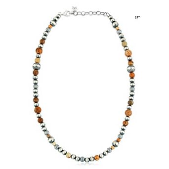 Southwest Spirit® Sterling Silver Jasper Beaded Necklace