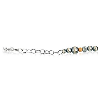 Southwest Spirit Sterling Silver Jasper Beaded Necklace