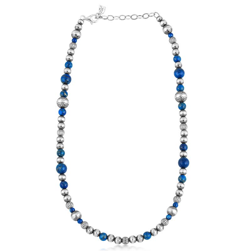 Southwest Spirit® Sterling Silver Graduated Lapis Lazuli Beaded Necklace, Women's, Size: 17", Blue Lapis