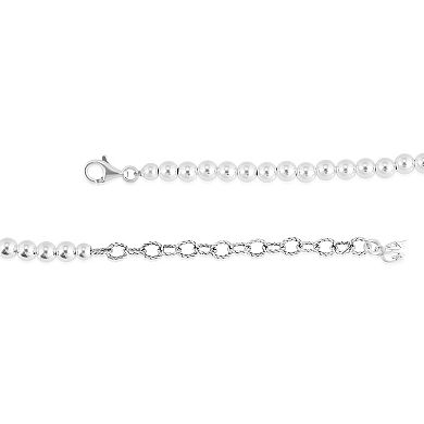 Southwest Spirit Sterling Silver Oval Turquoise Squash Blossom Necklace