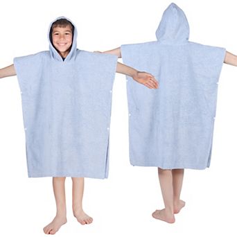Kids SUPERIOR Ultra-Soft Cotton Hooded Poncho Bath Towel