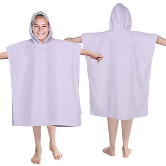 Kids SUPERIOR Ultra-Soft Cotton Hooded Poncho Bath Towel