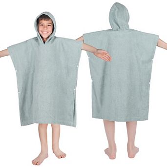 Kids SUPERIOR Ultra-Soft Cotton Hooded Poncho Bath Towel