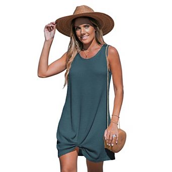 Women's Cupshe Sleeveless Knotted Cover-Up Mini Dress