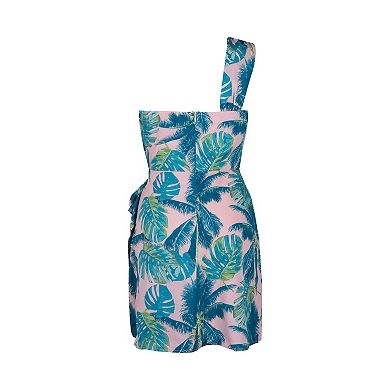 Women's CUPSHE Tropical Leaf Print One-Shoulder Mini Dress