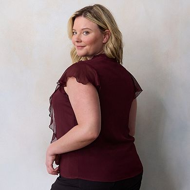 Plus Size LC Lauren Conrad Ruffle Front Tank Top