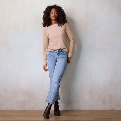Women's LC Lauren Conrad Long Sleeve Boat Neck Tee