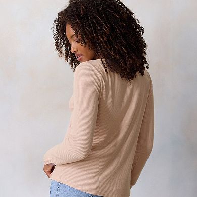 Women's LC Lauren Conrad Long Sleeve Boat Neck Tee