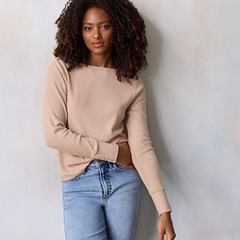 Women's LC Lauren Conrad Long Sleeve Boat Neck Tee