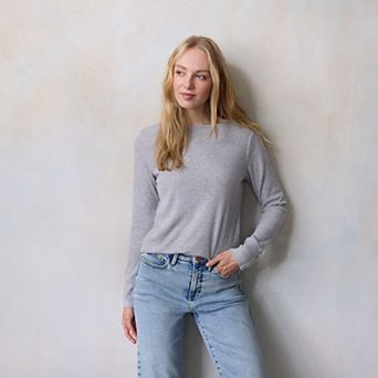 Women's LC Lauren Conrad Long Sleeve Boat Neck Tee