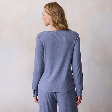 Petite LC Lauren Conrad Long Sleeve Boat Neck Tee