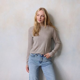 Petite LC Lauren Conrad Long Sleeve Boat Neck Tee