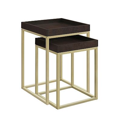 INK+IVY Modena Square Nesting End Table with Tray Top