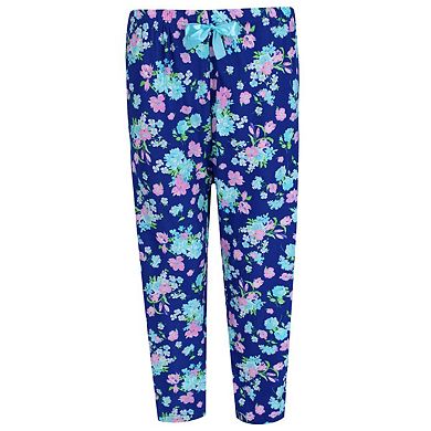 Elegant Emily Women's Plus Size Floral Short Sleeve Capri Set