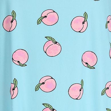 5 More Minutes Women's Peaches Short Sleeve Night Shirt