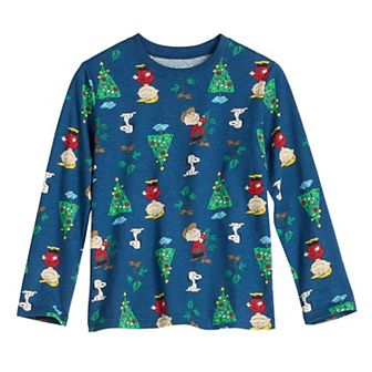 Boys 4-12 Jumping Beans® Peanuts Allover Print Long Sleeve Graphic Tee