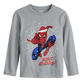 Boys 4-12 Jumping Beans® Marvel Holiday Spider-Man Long Sleeve Graphic Tee