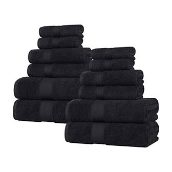 SUPERIOR Oregon Solid Cotton 12 pc Towel Set