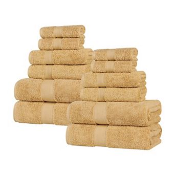 SUPERIOR Oregon Solid Cotton 12 pc Towel Set