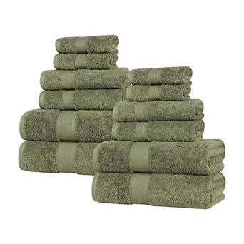 SUPERIOR Oregon Solid Cotton 12 pc Towel Set