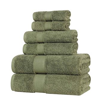 SUPERIOR Oregon Solid Cotton 6 pc Towel Set