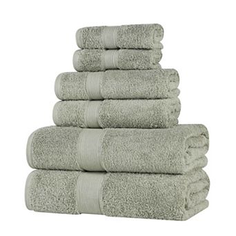SUPERIOR Oregon Solid Cotton 6 pc Towel Set