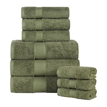 SUPERIOR Oregon Solid Cotton 9 pc Towel Set