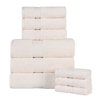 SUPERIOR Oregon Solid Cotton 9 pc Towel Set