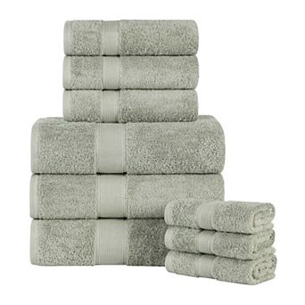 SUPERIOR Oregon Solid Cotton 9 pc Towel Set