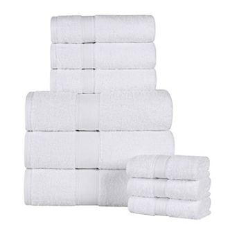 SUPERIOR Oregon Solid Cotton 9 pc Towel Set