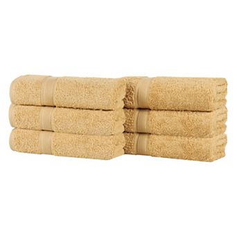 SUPERIOR Oregon Solid Cotton 6 pc Hand Towel Set