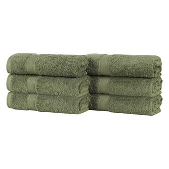 SUPERIOR Oregon Solid Cotton 6 pc Hand Towel Set