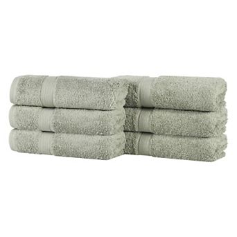 SUPERIOR Oregon Solid Cotton 6 pc Hand Towel Set