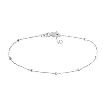 Color Romance 14k Gold 2 mm Beaded Station Necklace