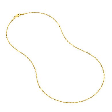 Color Romance 14k Gold Twisted Dorica Chain Necklace