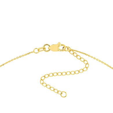Color Romance Two-Tone 14k Gold 7-Bar Station Necklace