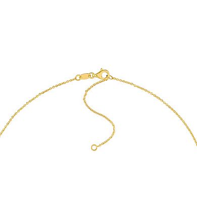 Color Romance 14k Gold Knotted Tube Pendant Necklace