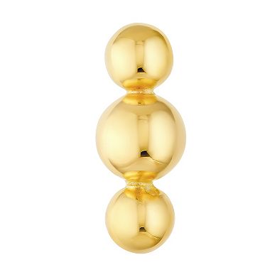 Color Romance 14k Gold Three-Ball Drop Earrings