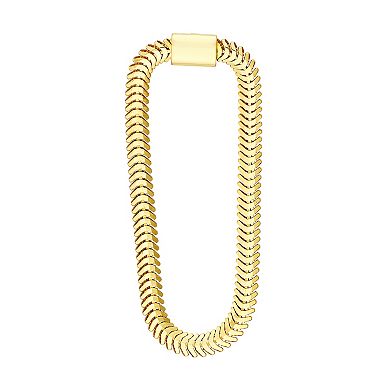 Color Romance 14k Gold Hollow Loop Snake Chain Drop Earrings