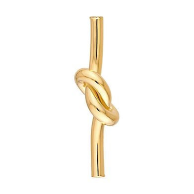 Color Romance 14k Gold Knotted Tube Earrings