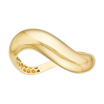Color Romance 14k Gold Swirl Band Ring