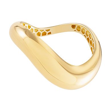 Color Romance 14k Gold Swirl Band Ring