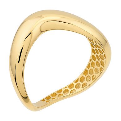Color Romance 14k Gold Swirl Band Ring