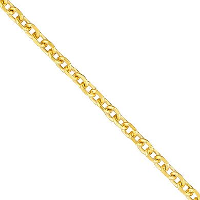 Color Romance 14k Gold Box, Singapore & Cable Chain Necklace Set