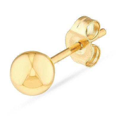 Color Romance 14k Gold Stud, Hoop & Double Hoop Earring Set